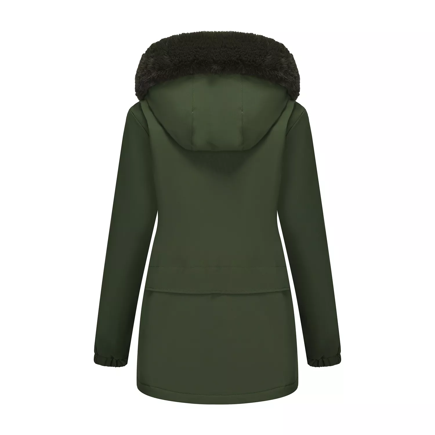 Full Size Fur Hooded Warm Winter Parka Outerwear Plus Size - Image 20