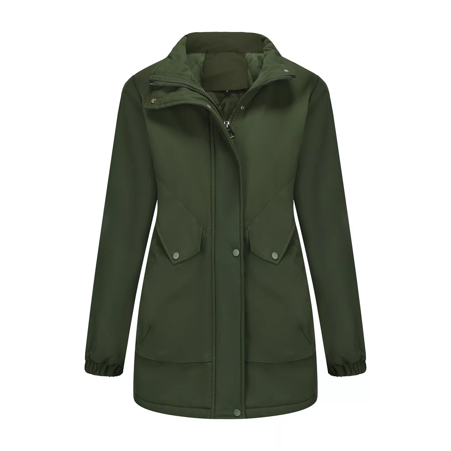 Full Size Fur Hooded Warm Winter Parka Outerwear Plus Size - Image 21
