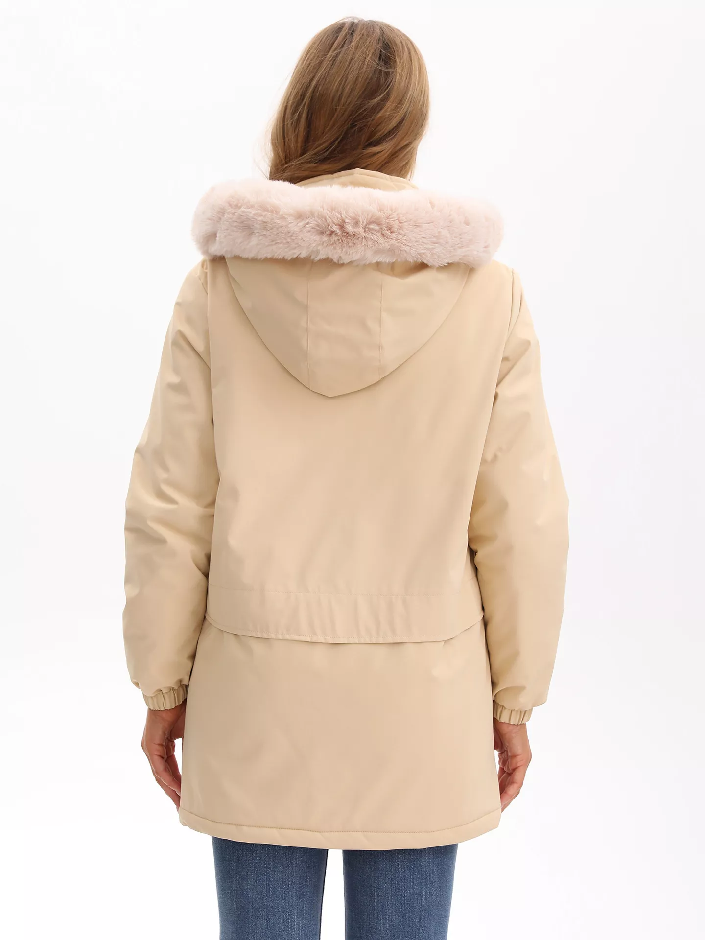 Full Size Fur Hooded Warm Winter Parka Outerwear Plus Size - Image 3