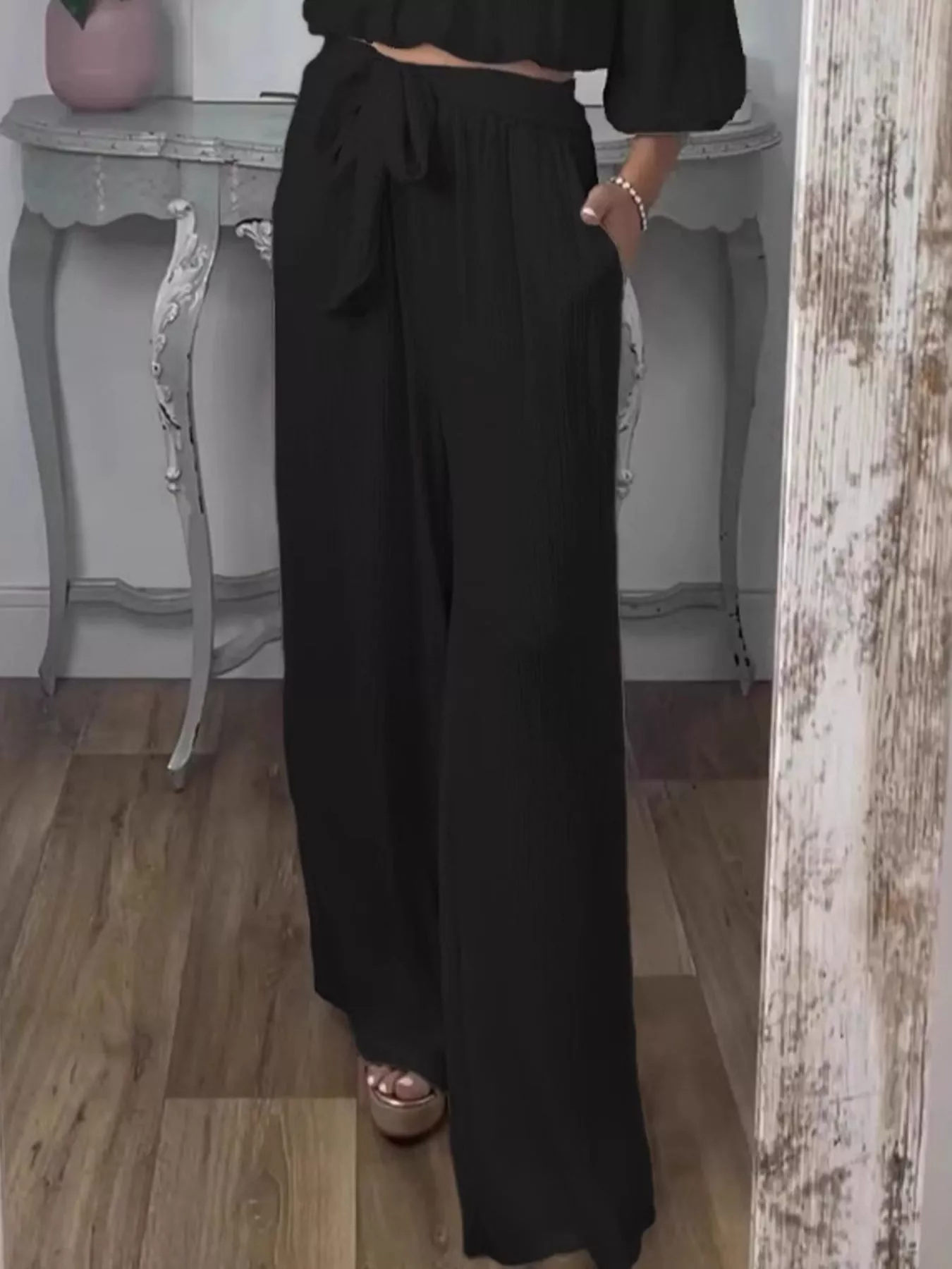 Full Size Off-Shoulder Top and Pants Set Plus Size - Image 9