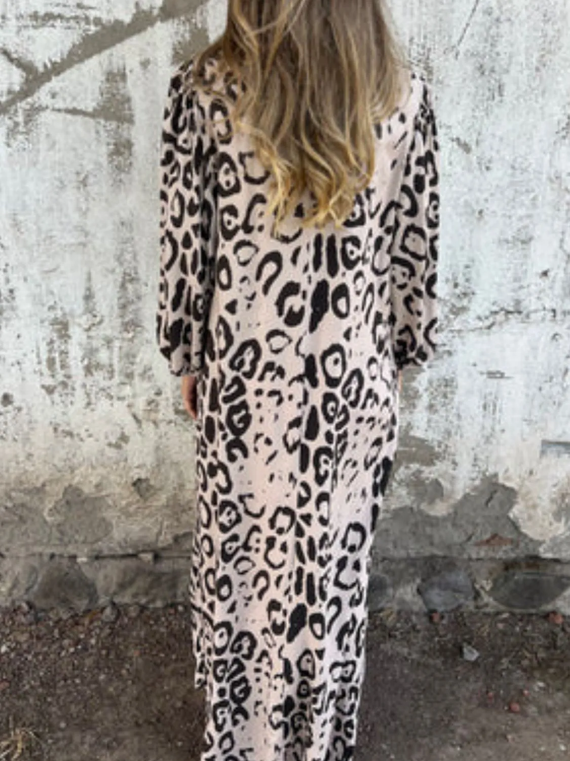 Full Size Printed V-Neck Dress with Pockets Plus Size - Image 35