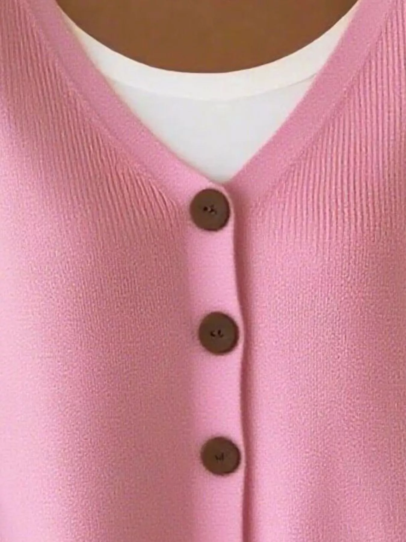 Full Size V-Neck Button-Down Knit Cardigan Plus Size - Image 8