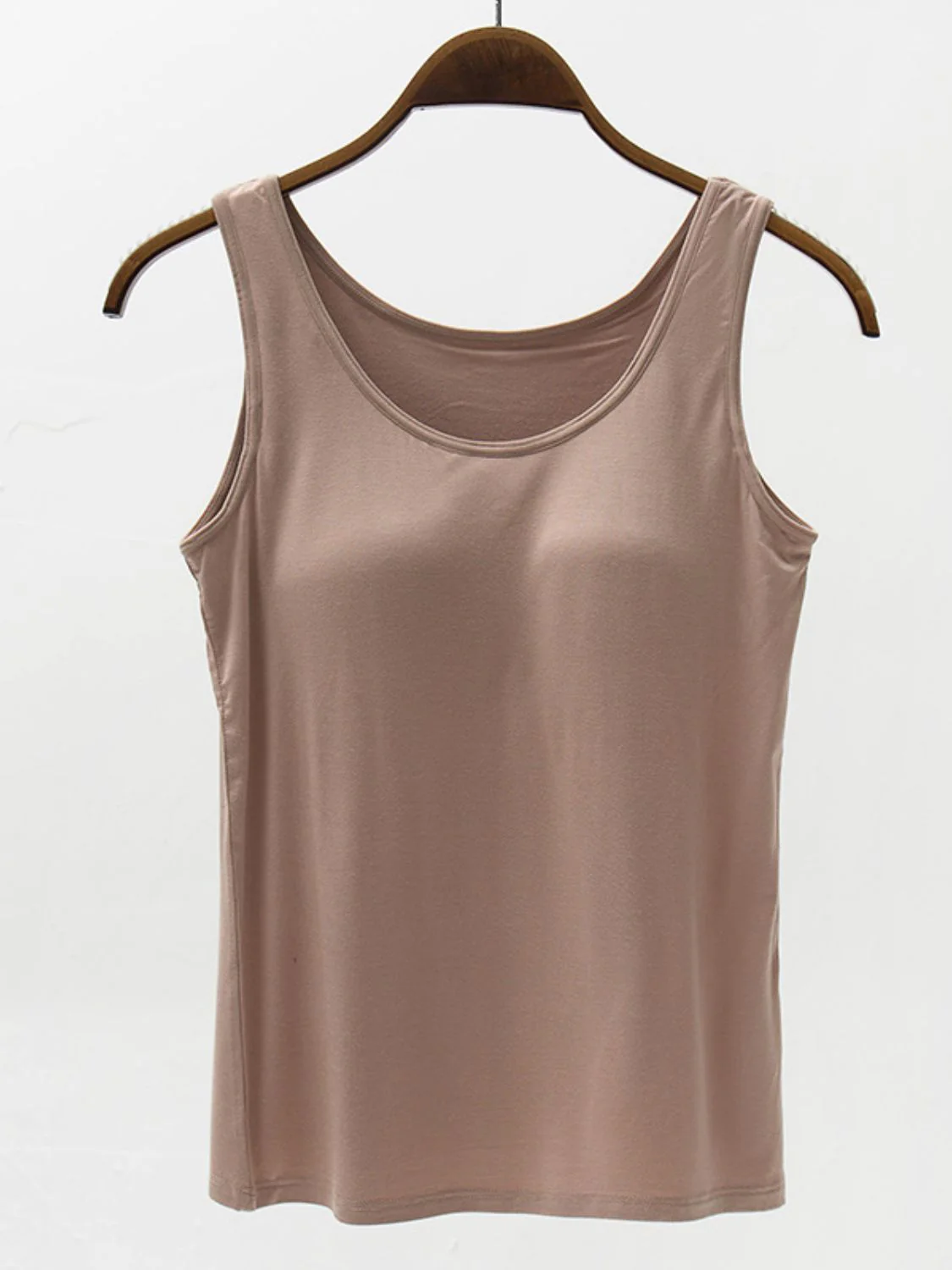 Full Size Wide Strap Modal Tank with Bra - Image 3