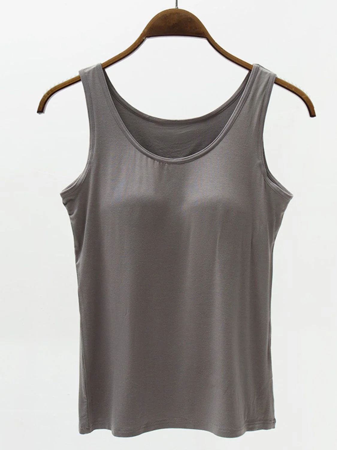 Full Size Wide Strap Modal Tank with Bra - Image 5