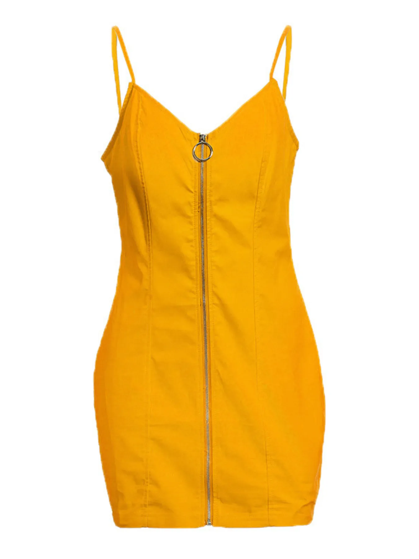 Full Size Zip-Front Bodycon Mini Dress Plus Size - Image 12