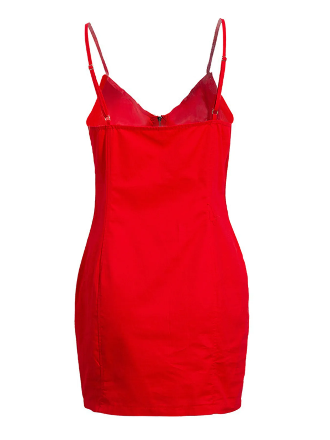 Full Size Zip-Front Bodycon Mini Dress Plus Size - Image 3