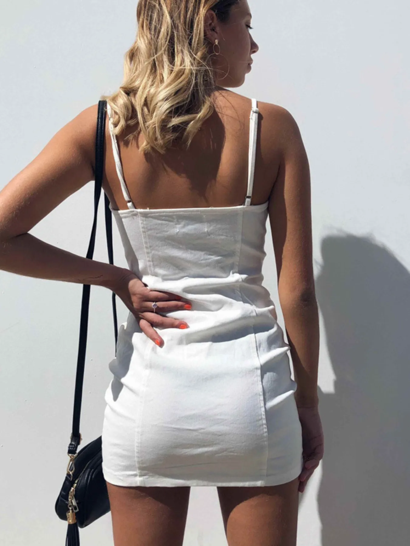 Full Size Zip-Front Bodycon Mini Dress Plus Size - Image 8