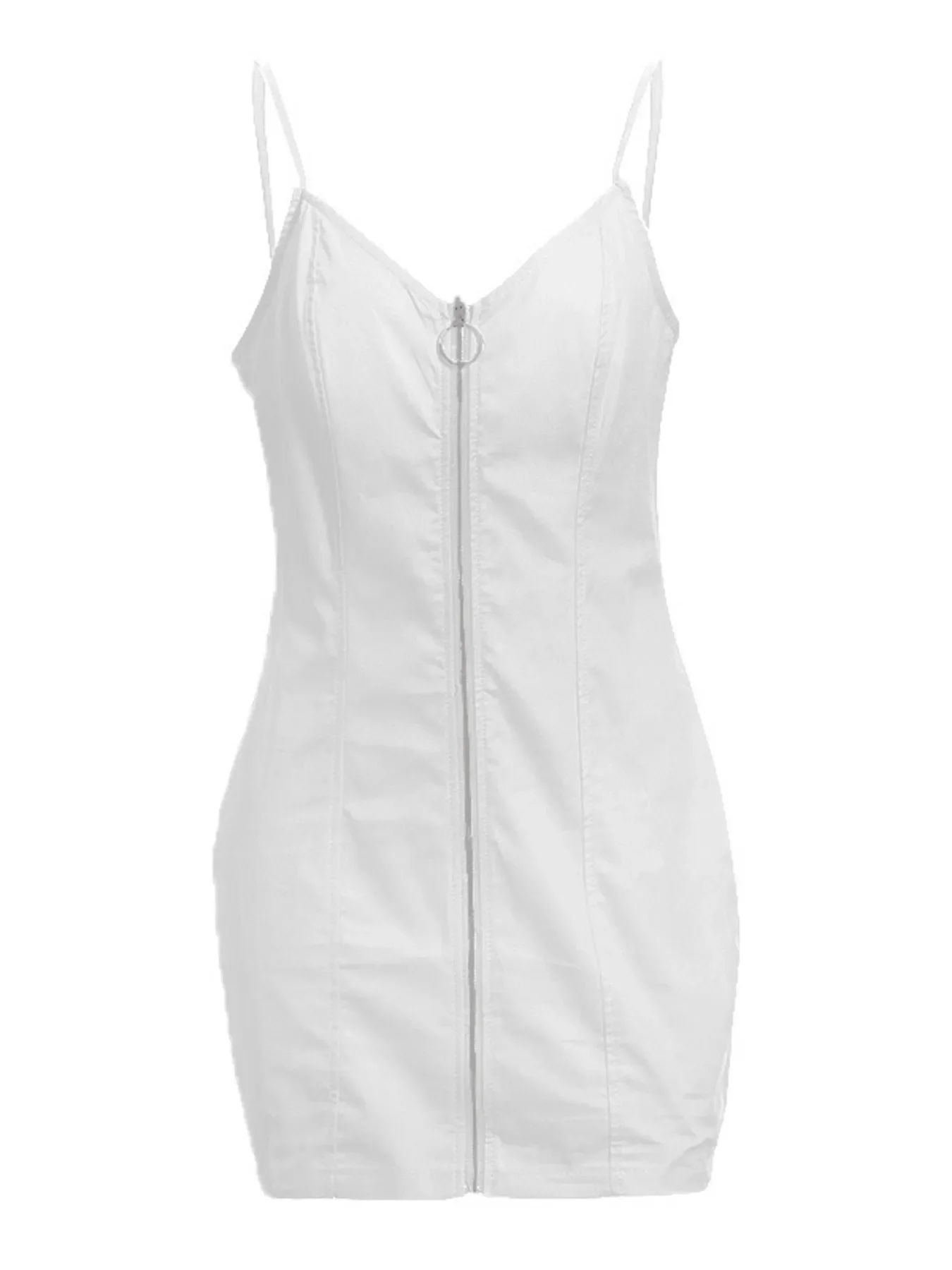 Full Size Zip-Front Bodycon Mini Dress Plus Size - Image 9