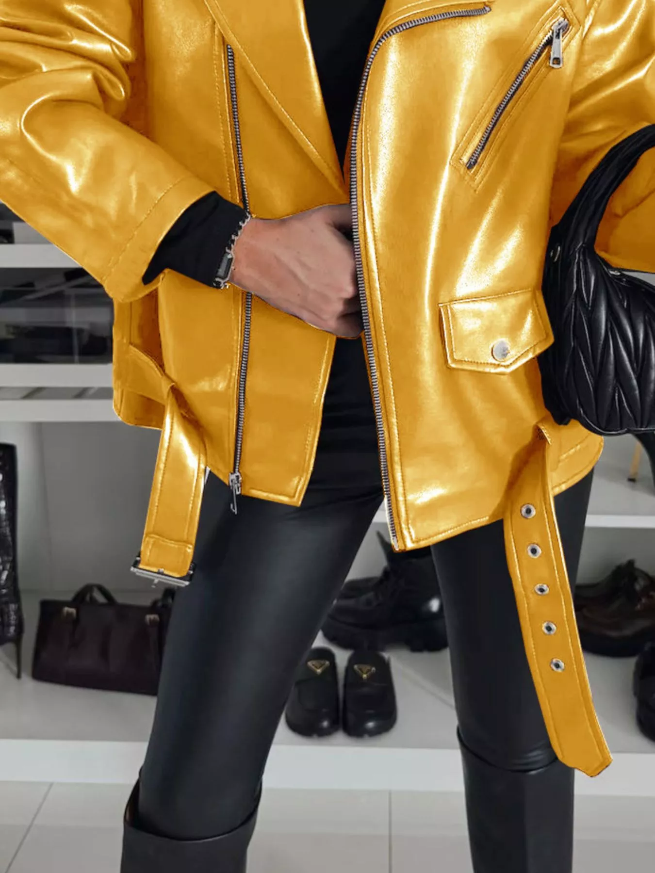 Full Size Zip Up Long Sleeve Jacket Plus Size - Image 12