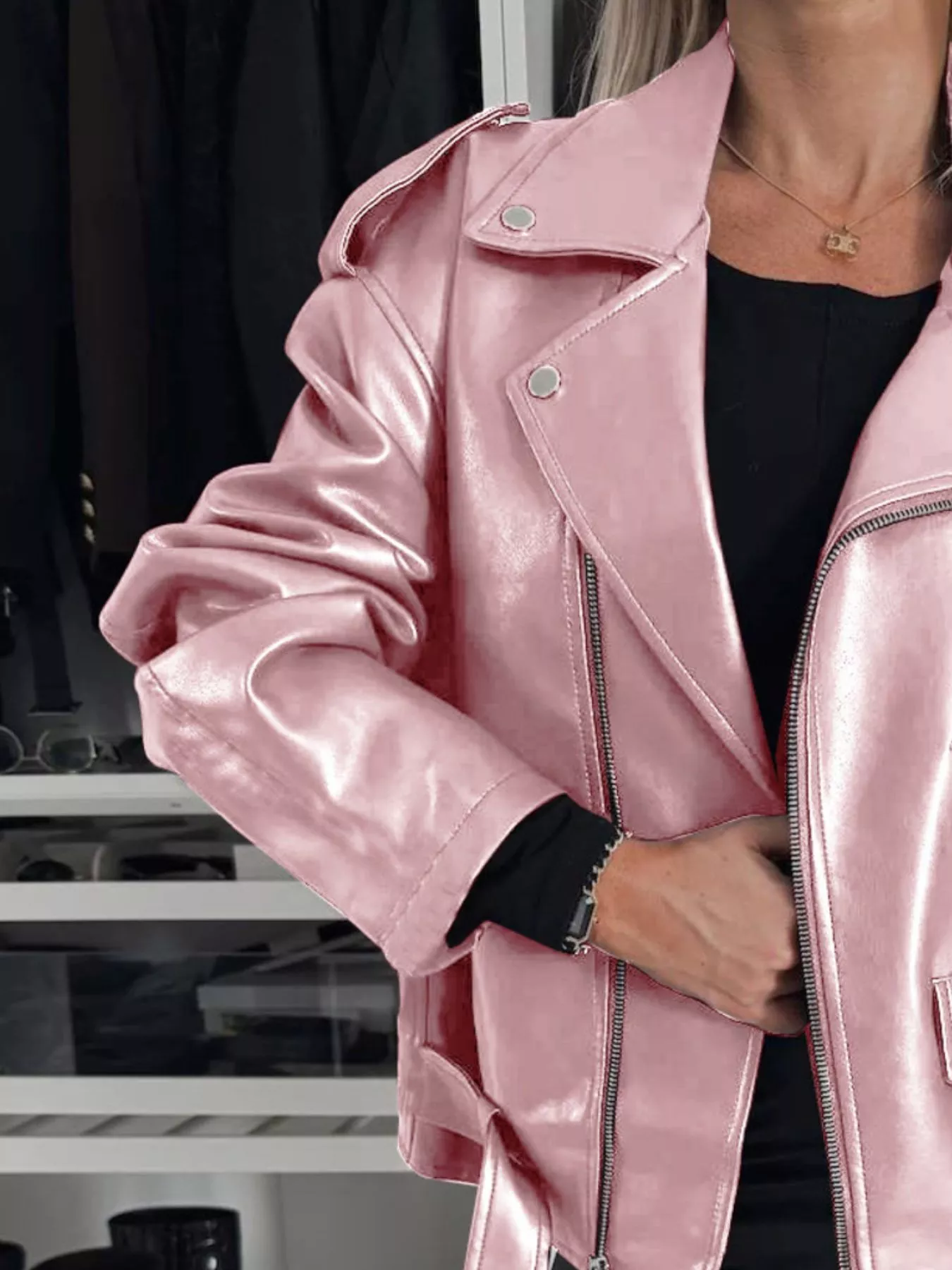 Full Size Zip Up Long Sleeve Jacket Plus Size - Image 14