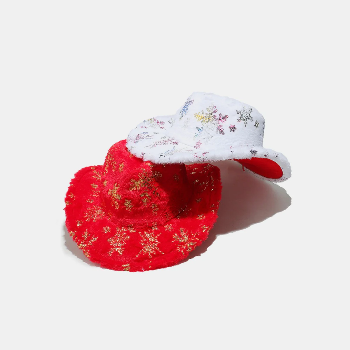Fuzzy Snowflakes Polyester Hat - Image 5