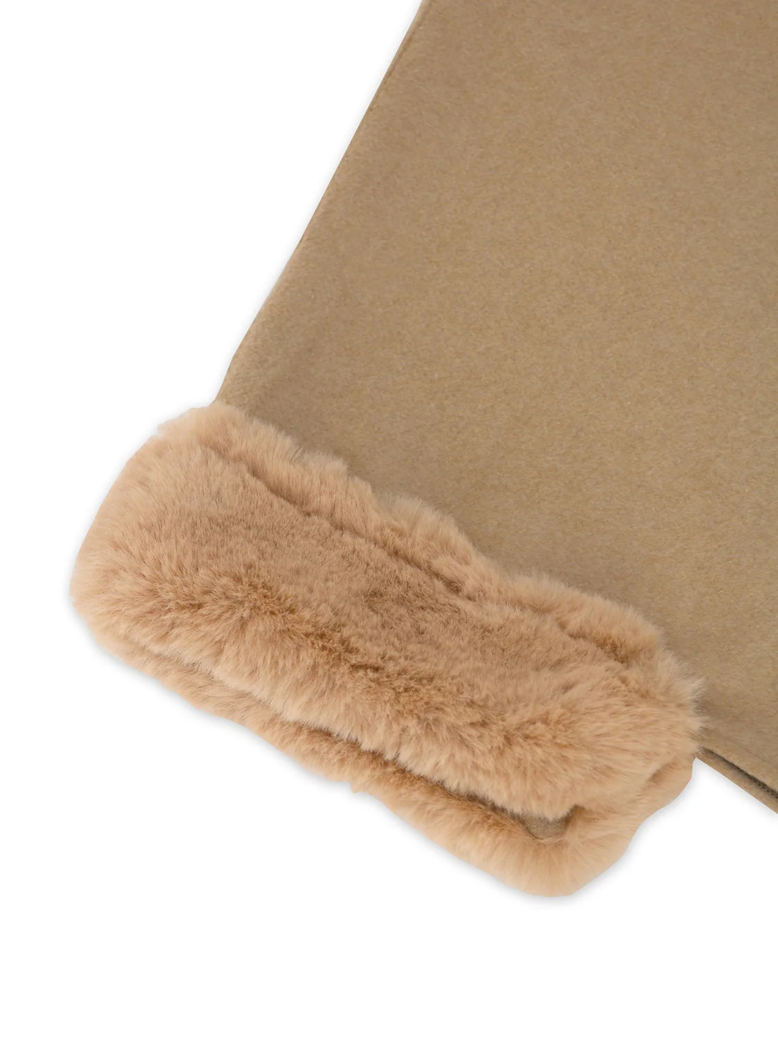 Fuzzy Trim Long Sleeve Poncho - Image 9