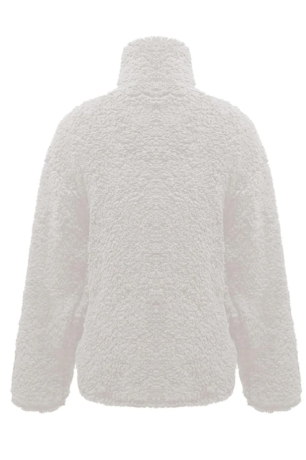Fuzzy Turtleneck Long Sleeve Sweatshirt - Image 15