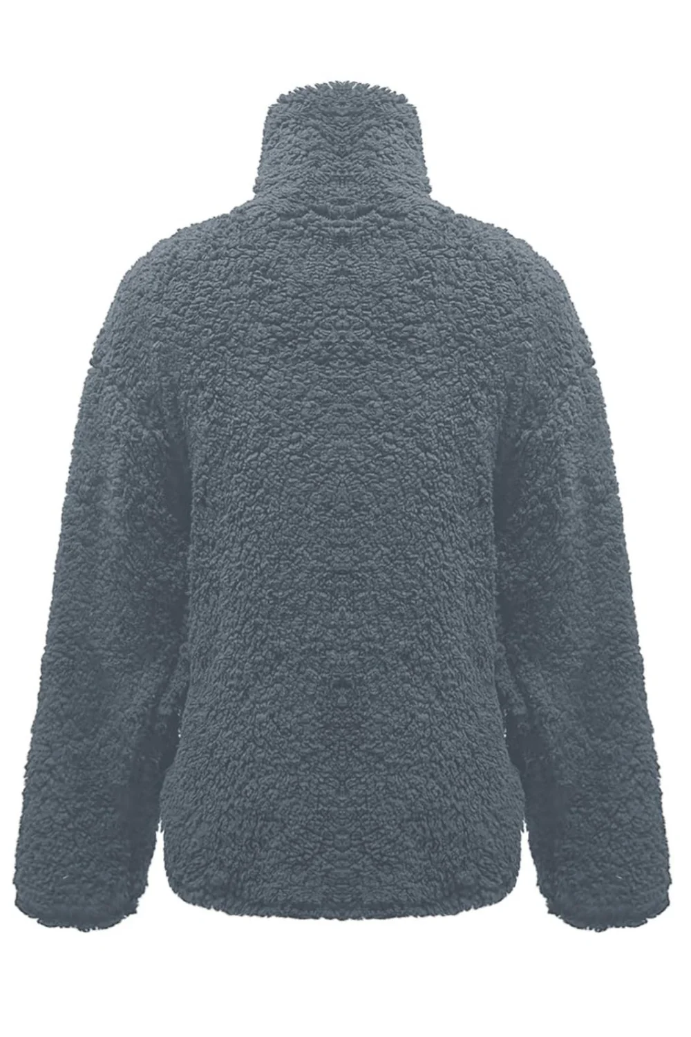 Fuzzy Turtleneck Long Sleeve Sweatshirt - Image 5