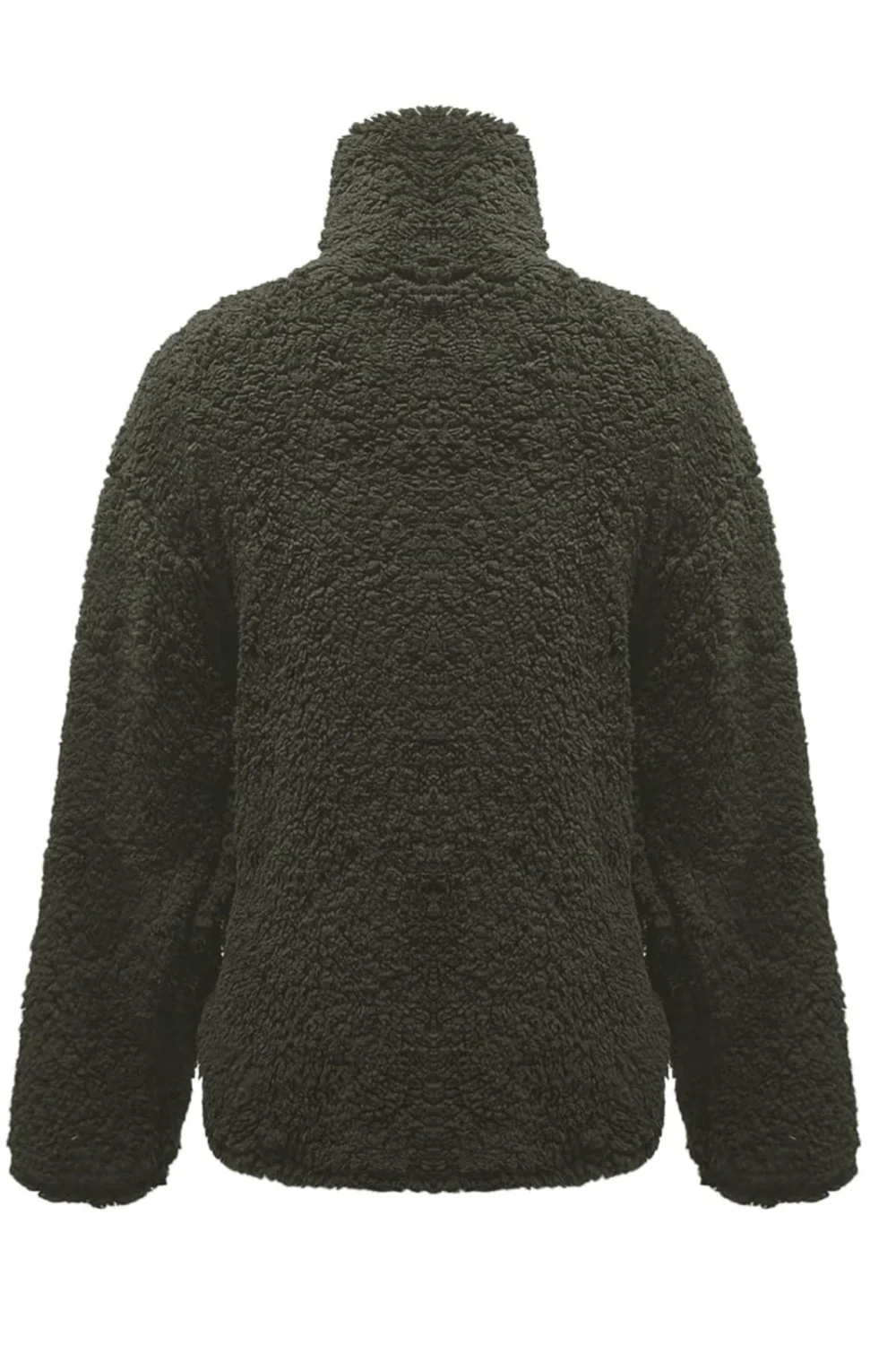 Fuzzy Turtleneck Long Sleeve Sweatshirt - Image 9