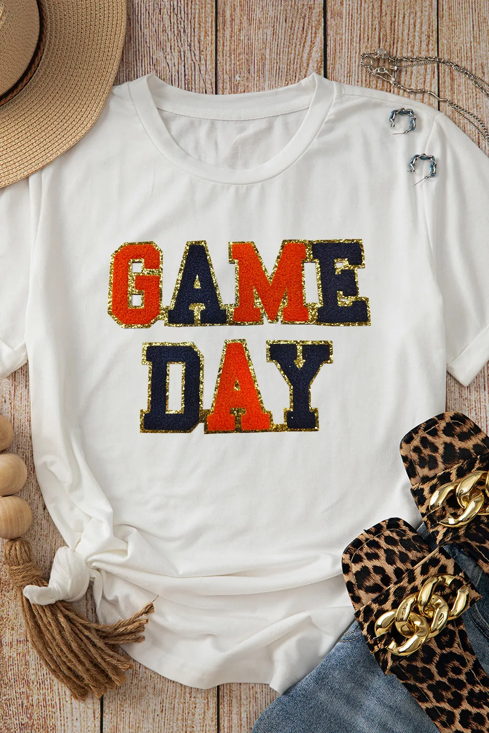 GAME DAY Round Neck Short Sleeve T-Shirt - Image 5