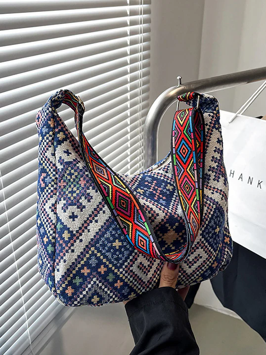 Geometric Adjustable Strap Crossbody Bag - Image 5