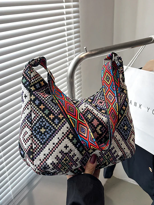 Geometric Adjustable Strap Crossbody Bag - Image 8
