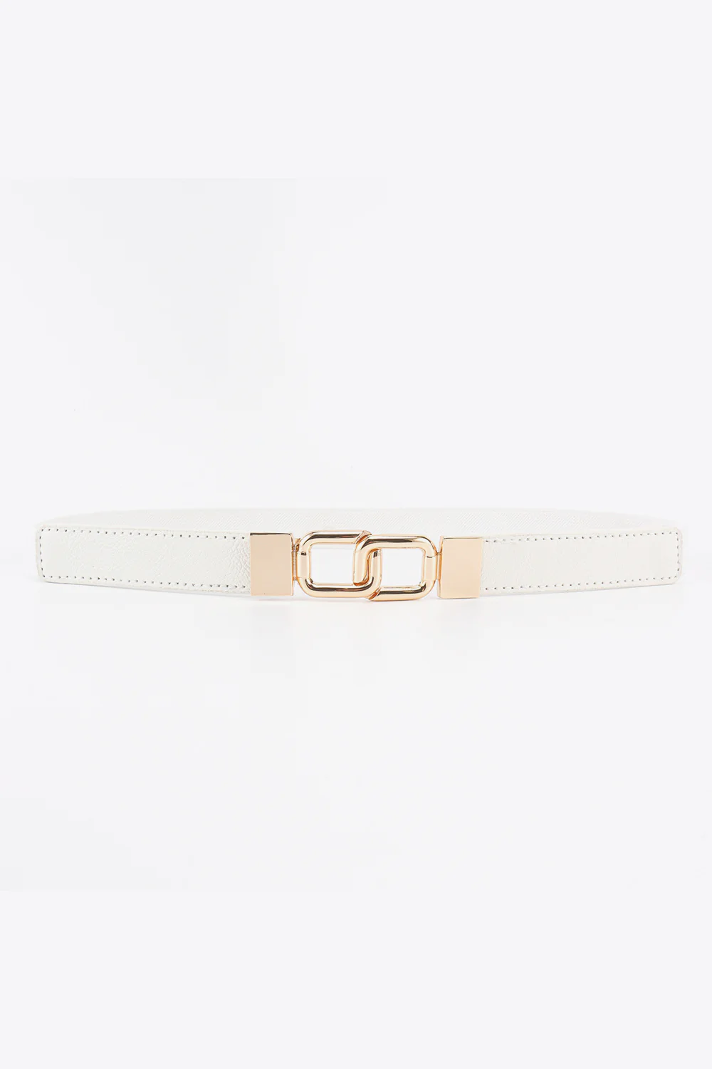 Geometric Double Buckle Elastic Belt - Image 11