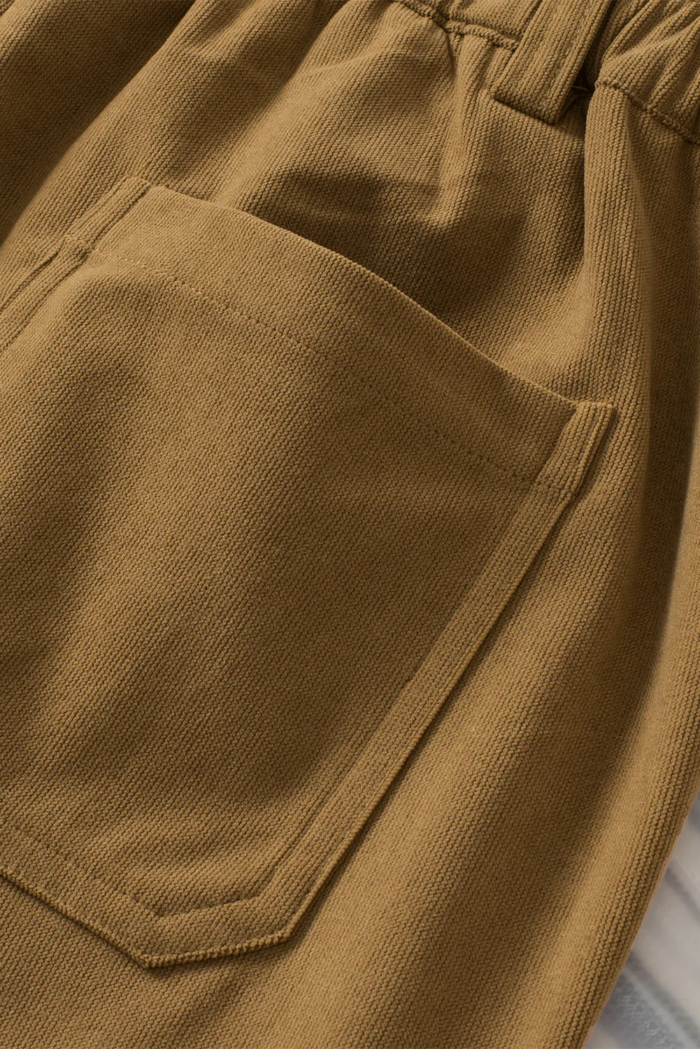 Half Elastic Waist Straight Pants - Image 10