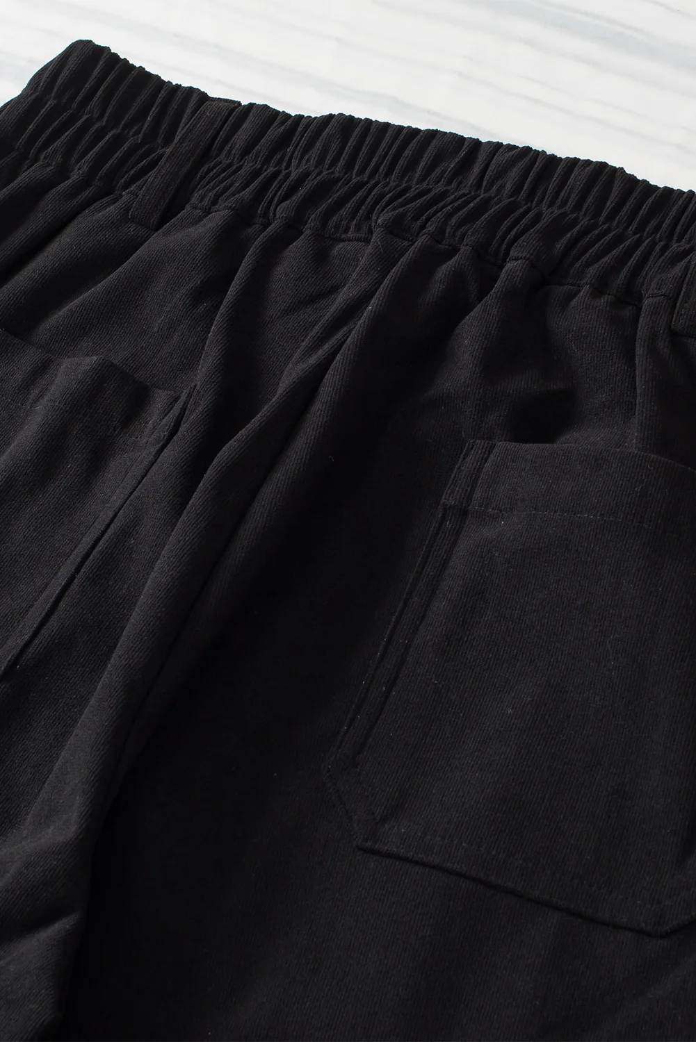 Half Elastic Waist Straight Pants - Image 28