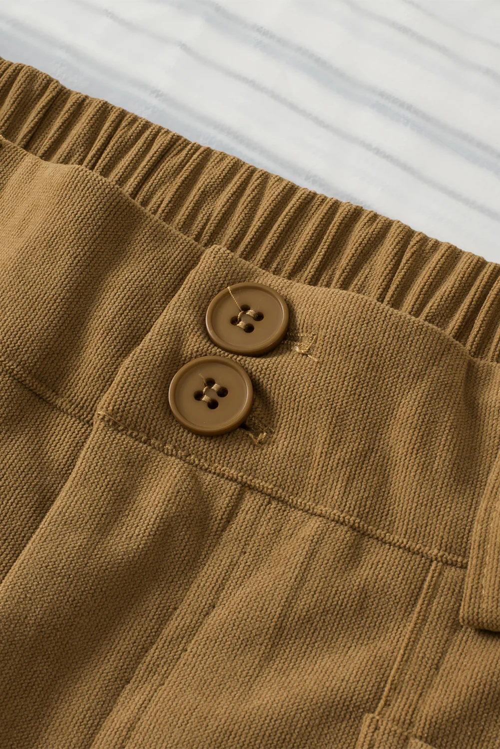 Half Elastic Waist Straight Pants - Image 9
