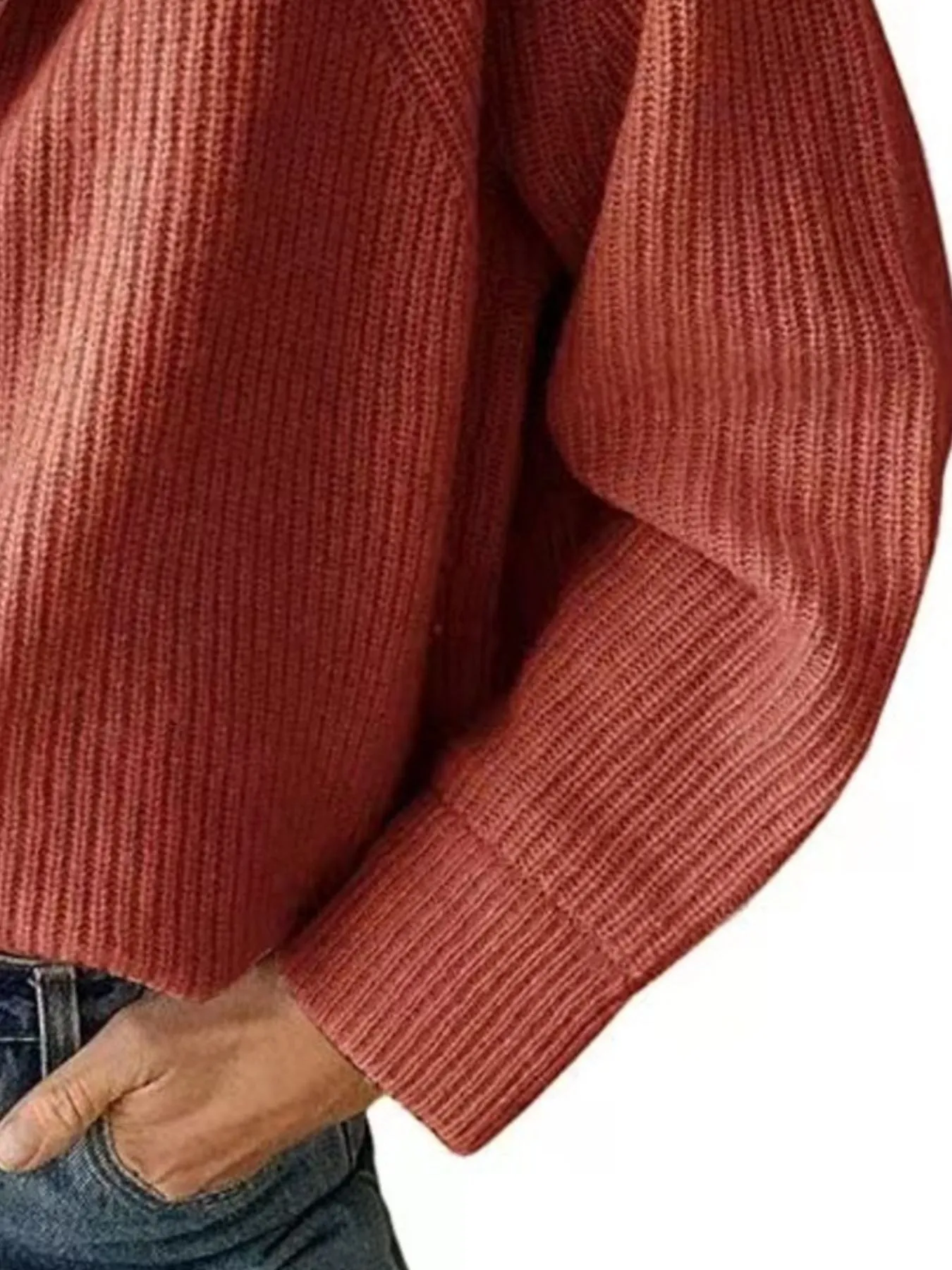 Half-Zip Long Sleeve Sweater - Image 14