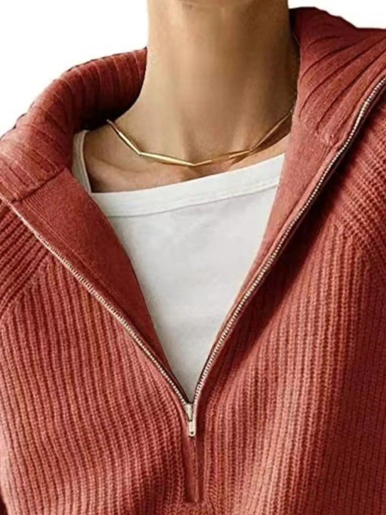 Half-Zip Long Sleeve Sweater - Image 15