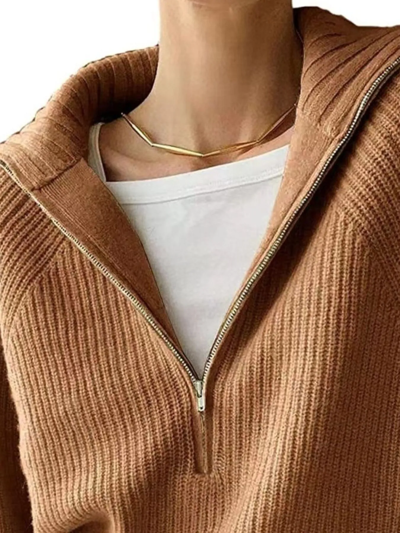 Half-Zip Long Sleeve Sweater - Image 18