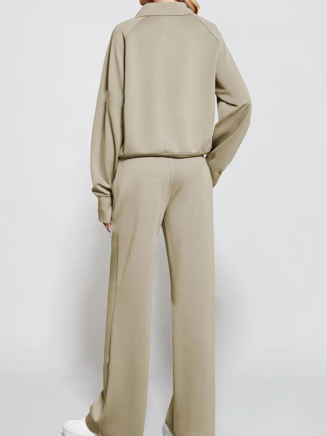 Half Zip Long Sleeve Top and Pants Set - Image 8