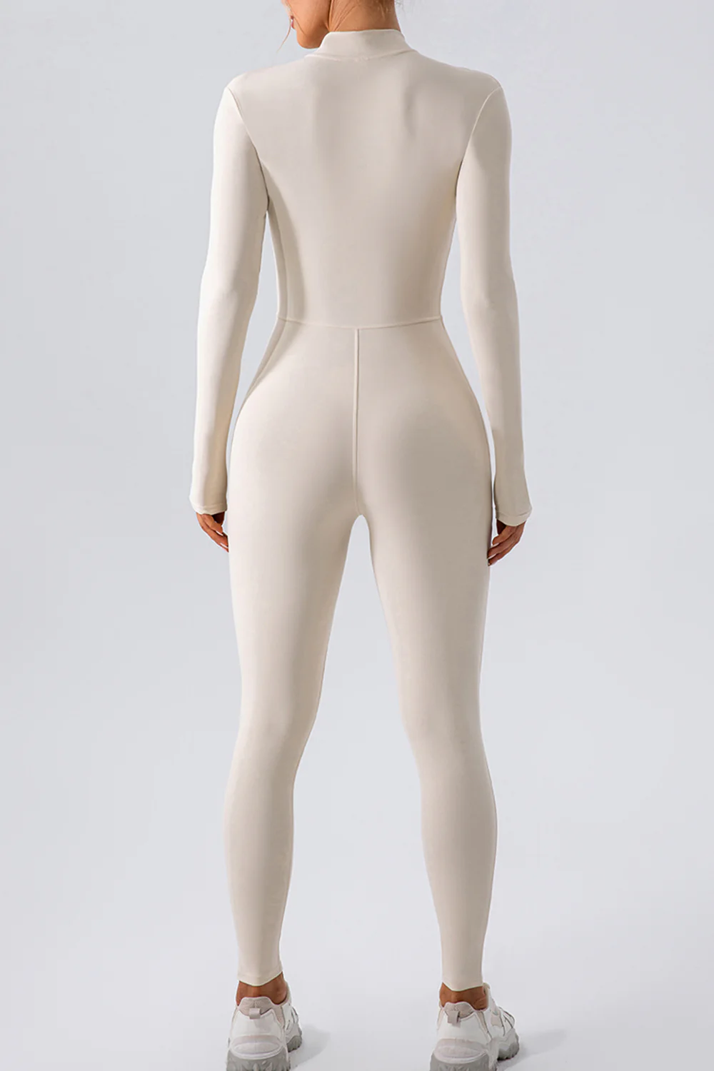 Half Zip Mock Neck Active Jumpsuit - Image 15