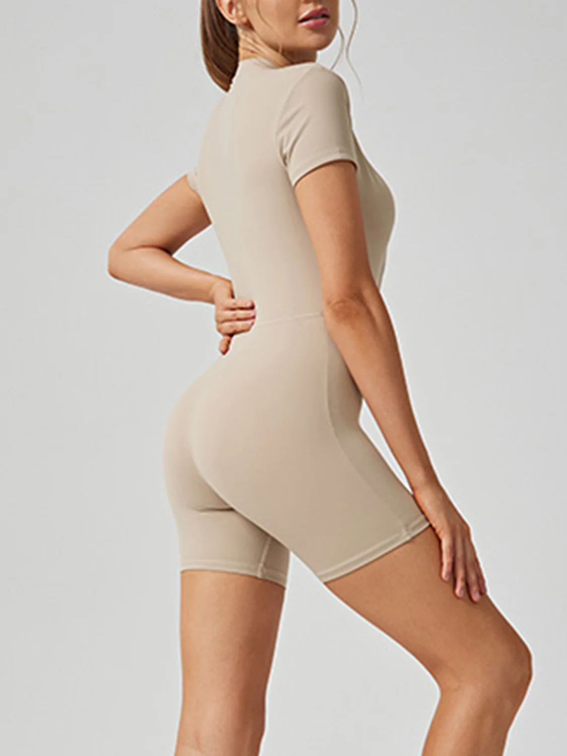 Half Zip Short Sleeve Active Romper - Image 10