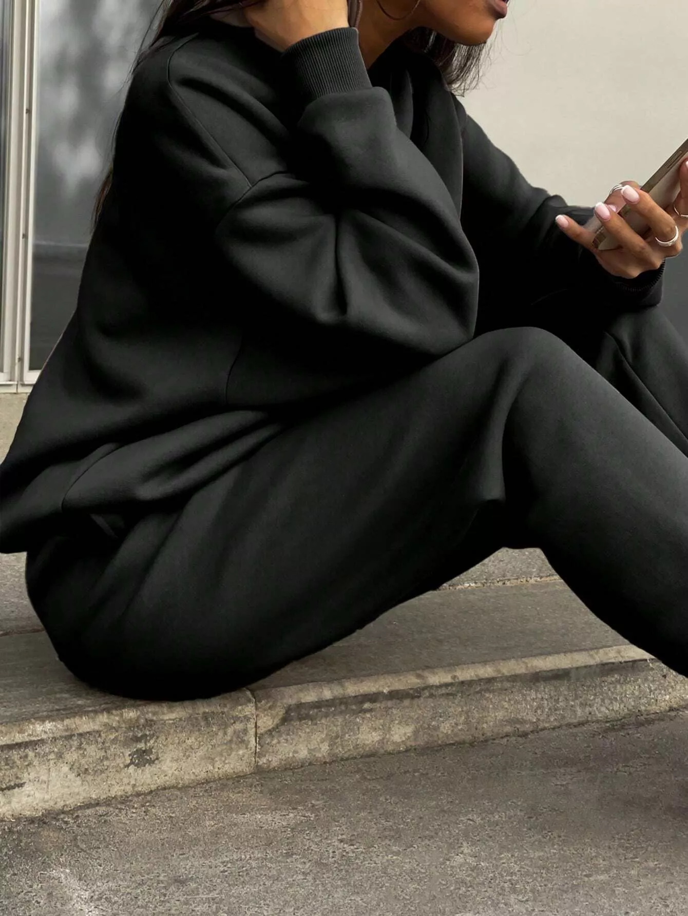 Half Zip Sweatshirt and Pants Set - Image 8