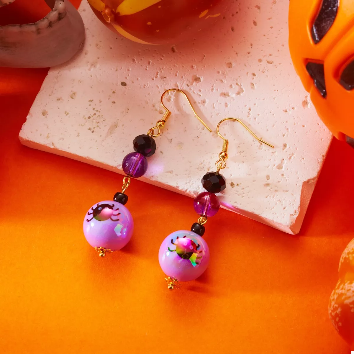 Halloween Acrylic Drop Earrings - Image 2