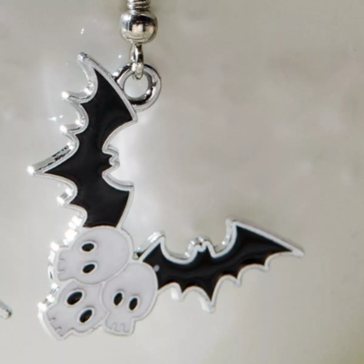 Halloween Bat Drop Earrings - Image 4