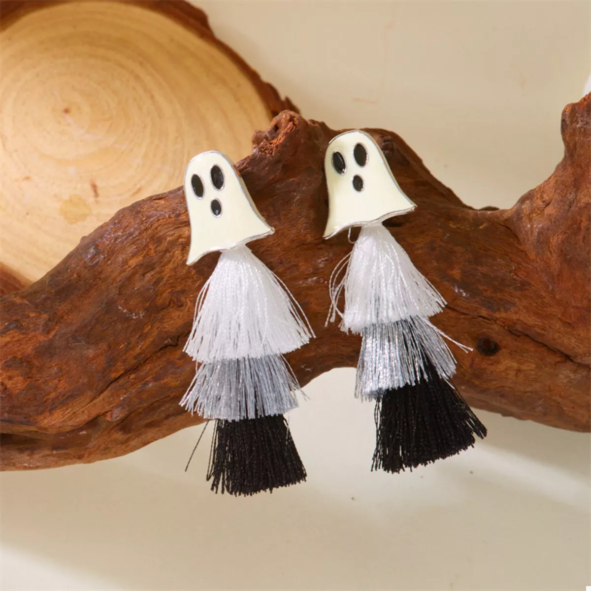 Halloween Ghost and Pumpkin Dangle Earrings - Image 10