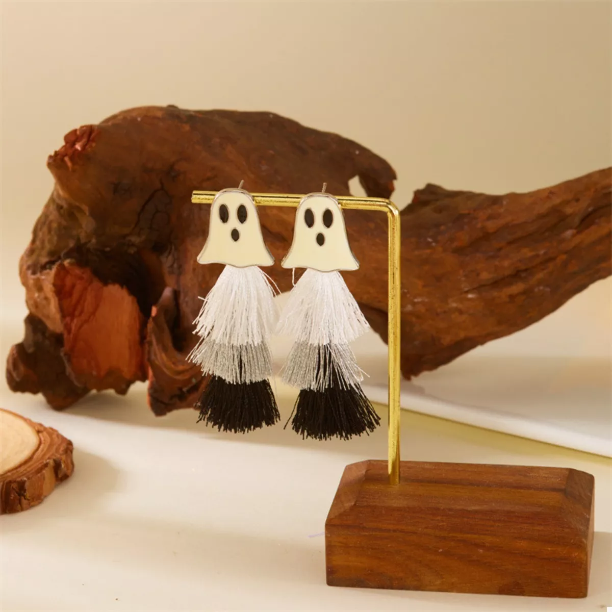 Halloween Ghost and Pumpkin Dangle Earrings - Image 8