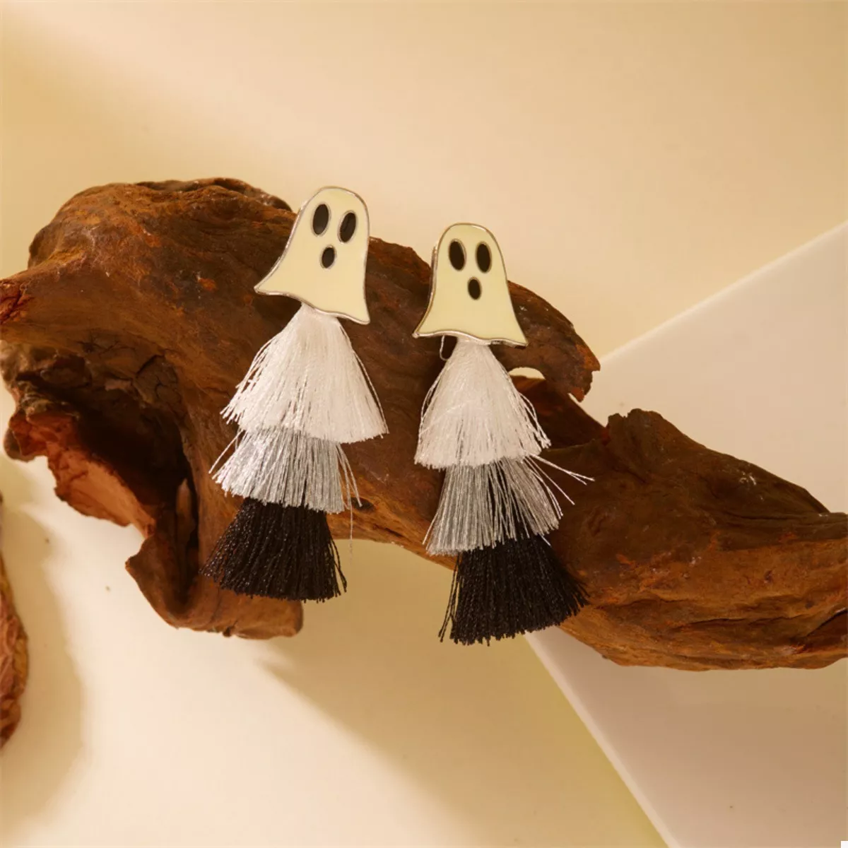 Halloween Ghost and Pumpkin Dangle Earrings - Image 9
