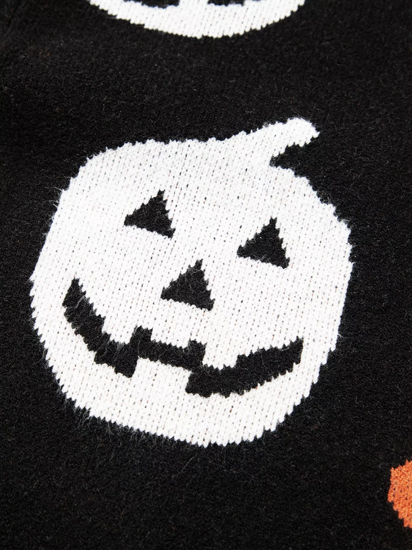 Halloween Gothic Pattern Long Sleeve Sweater - Image 6