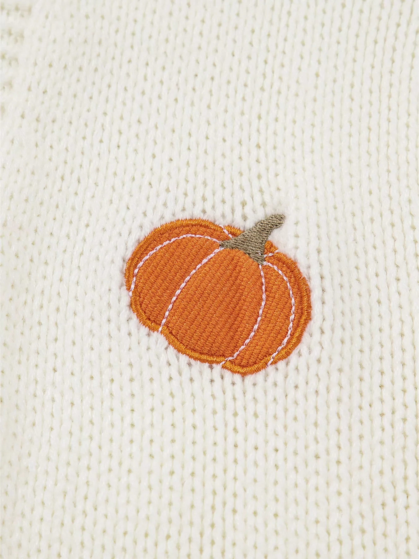 Halloween Pumpkin Embroidered Knit Cardigan - Image 7