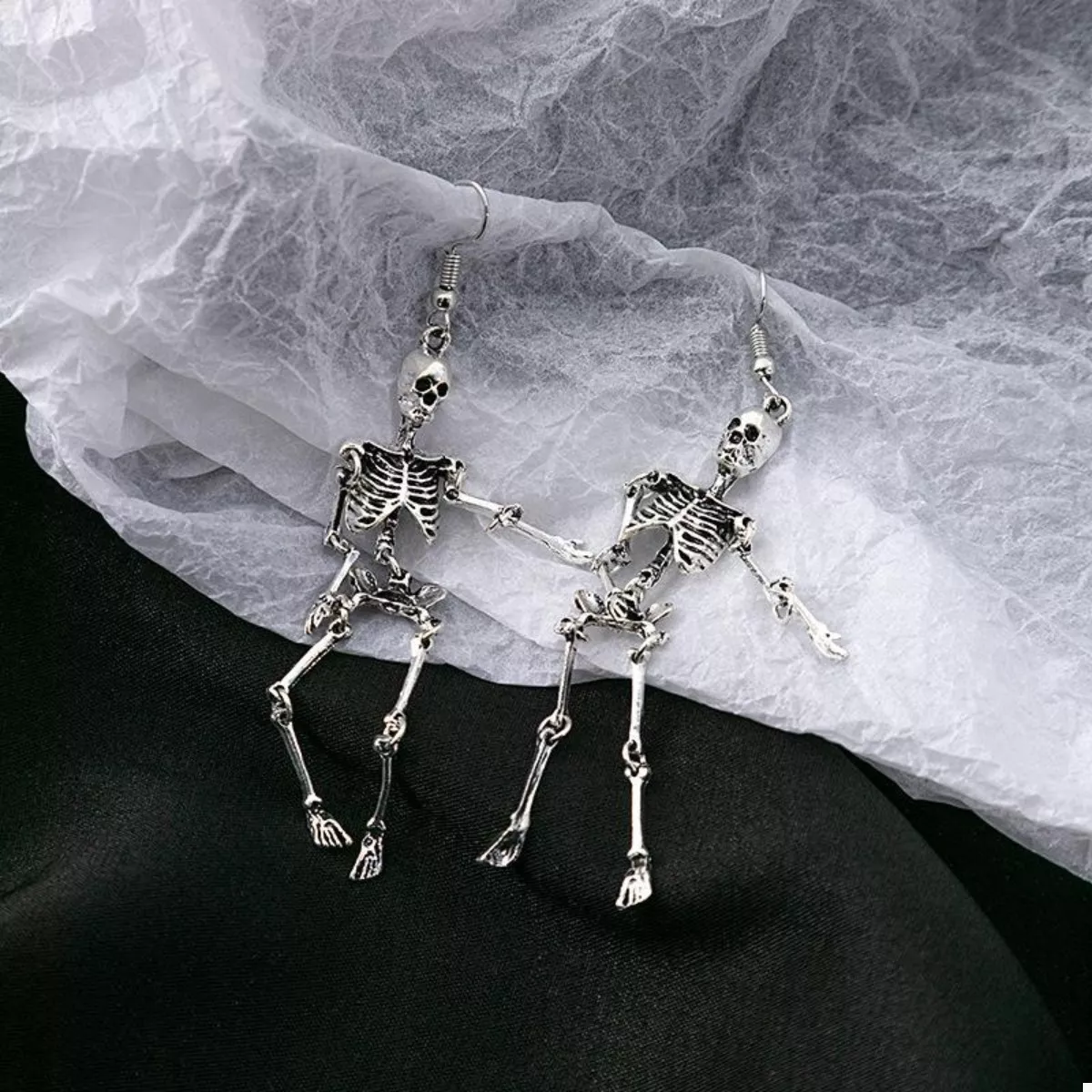Halloween Skeleton Dangle Earrings - Image 3