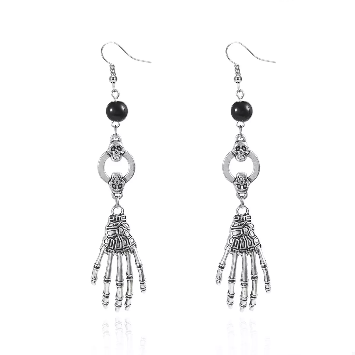 Halloween Skeleton Hand Drop Earrings - Image 5