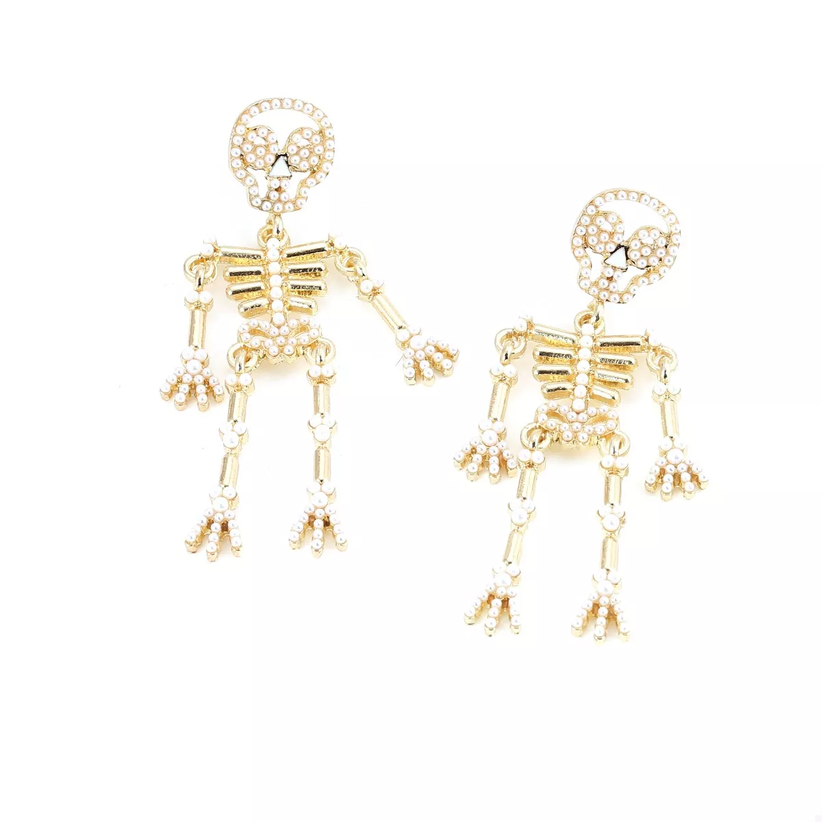 Halloween Skeleton Statement Earrings - Image 3