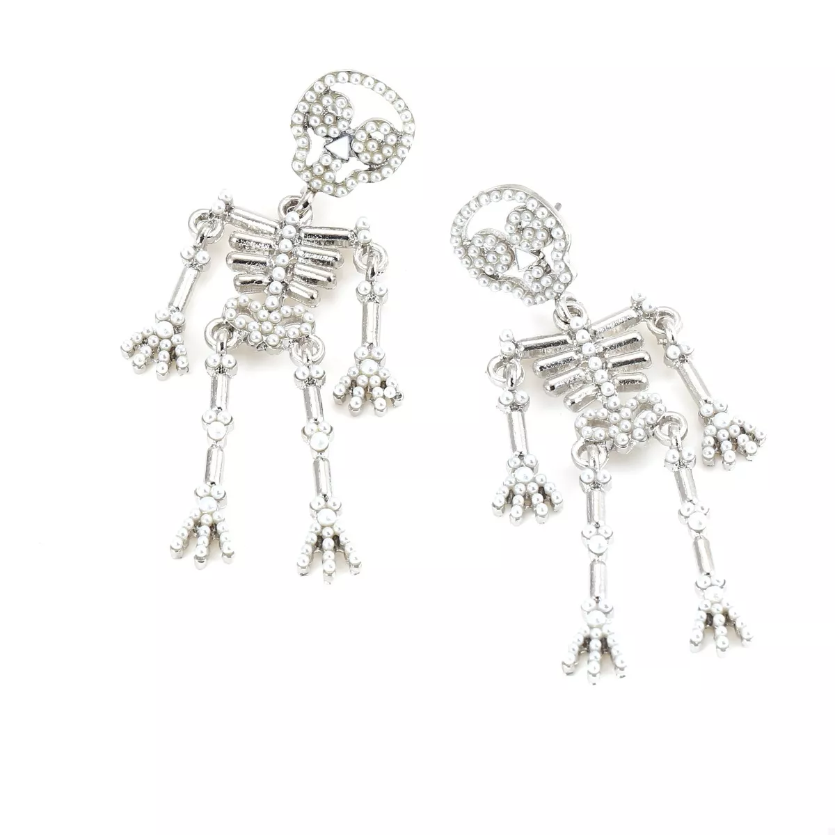 Halloween Skeleton Statement Earrings - Image 4