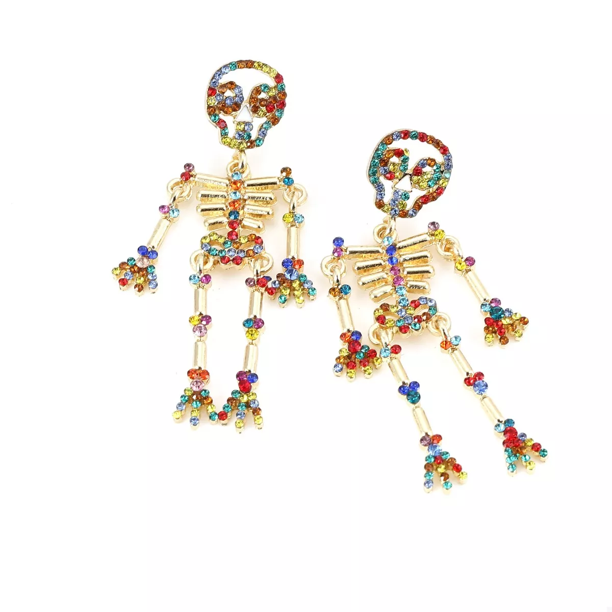 Halloween Skeleton Statement Earrings - Image 5