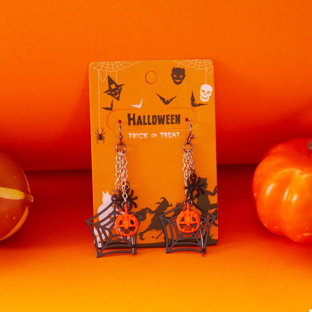 Halloween Spider Web Earrings - Image 4