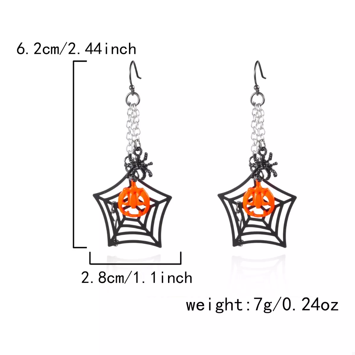 Halloween Spider Web Earrings - Image 6