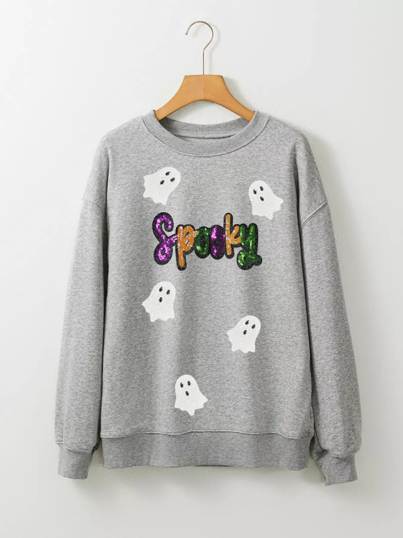 Halloween Spooky Ghost Sequin Sweatshirt - Image 4