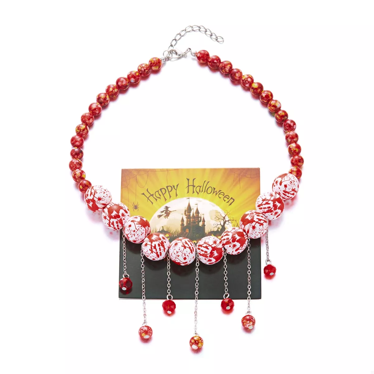 Halloween Theme Necklace with Dangling Beads - Image 4