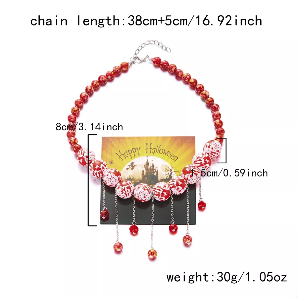 Halloween Theme Necklace with Dangling Beads - Image 5